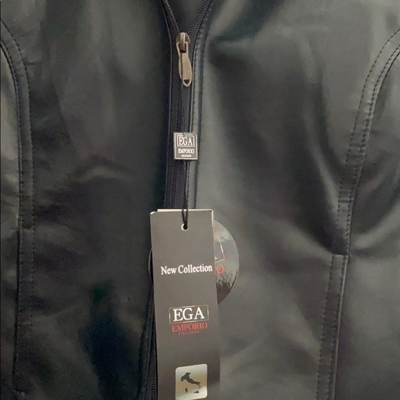 Ega Emporio Jackets \u0026 Coats | Black Leather Jacket | Color: Black | Size: XXL | Virgrn's Closet